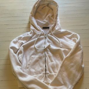 Cropped zip-up sweatshirt